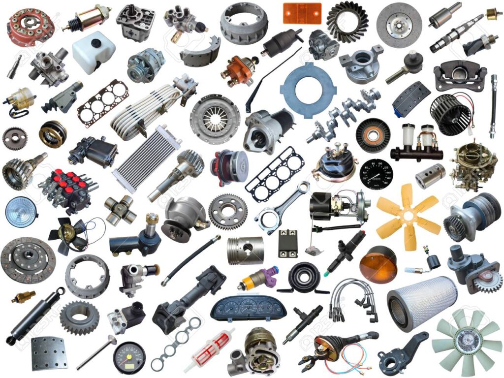 115438622-auto-spare-parts-car-on-the-white-background-set-with-many-isolated-items-for-shop-or-aftermarket