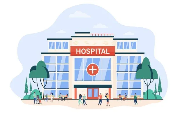 gente-caminando-sentada-edificio-hospital-exterior-cristal-clinica-ciudad-ilustracion-vector-plano-ayuda-medica-emergencia-arquitectura-concepto-salud_74855-10130-640w
